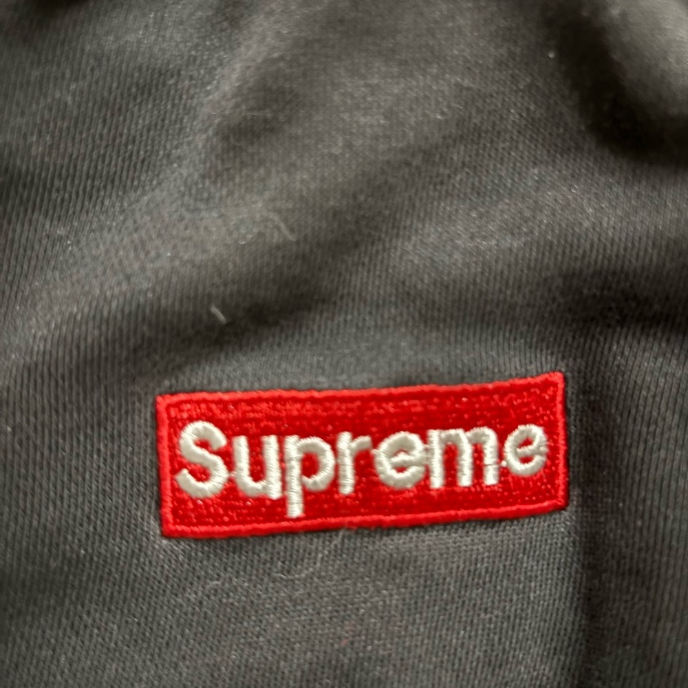 Supreme Black Shorts with Red Emblem